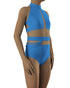 GRACE Leotard Base - Cornflower Blue/Skin Tone Mesh